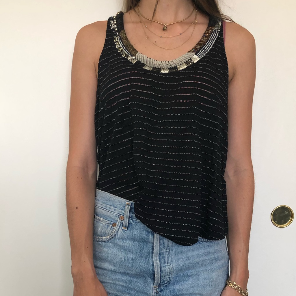Free People Aztec Louie Beaded Tank